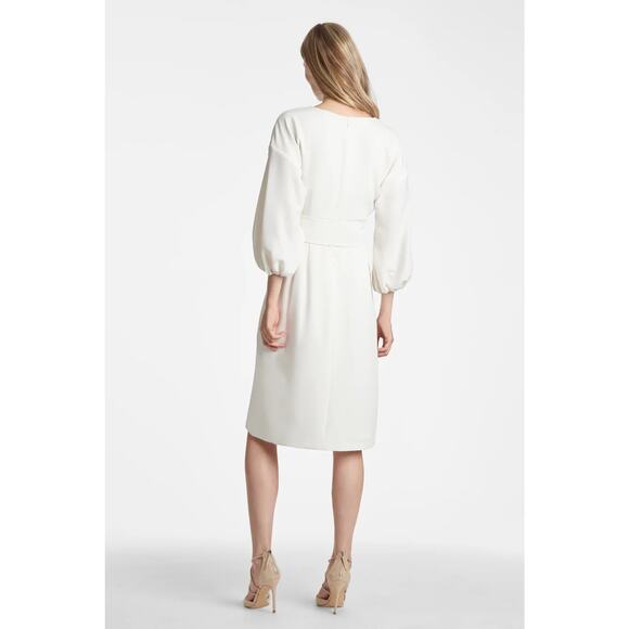 Sachin & Babi Annie Gown Belted Beautiful Ivory NWT Midi Sz:12 Ret$450 - Picture 4 of 5